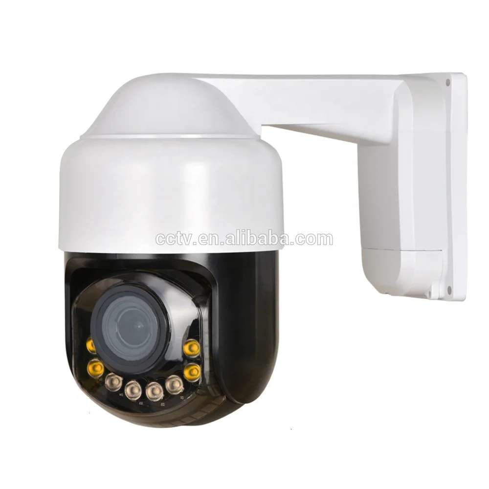 
Outdoor Mini 5MP PTZ Speed Dome IP Camera 1080P POE 4X Zoom Dual Light Starlight Color night IR 50m 2 Way Audio Humanoid Detecti 