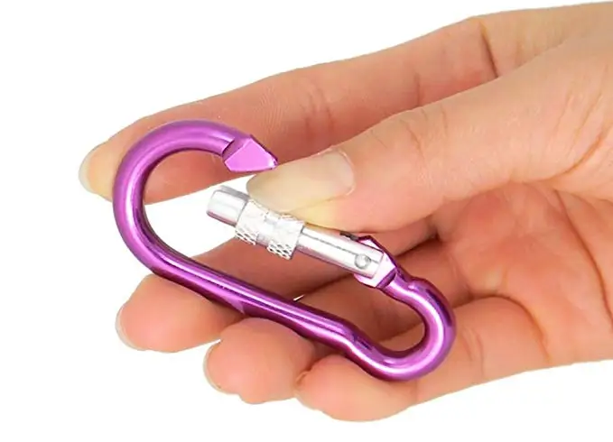 6,4 см алюминиевый карабин замок карабины клип брелок клип с винтовым зажимом ворота крючки Весна Ссылка Пряжка для гамак, походный лагерный и т. д