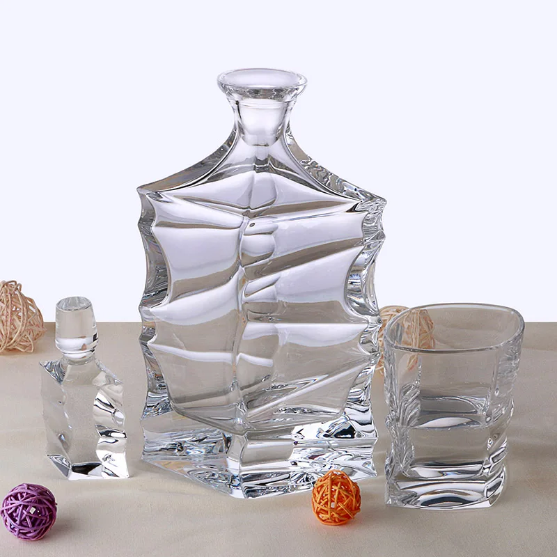 7pc bohemia jihlava crystal glassware for wine whiskey