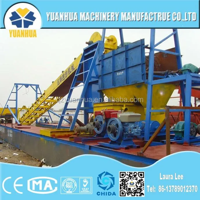 
heavy duty gold dredging equipment with processing line 