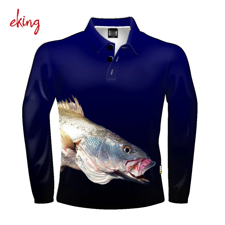 Быстросохнущие рубашки для рыбалки из полиэстера с длинным рукавом