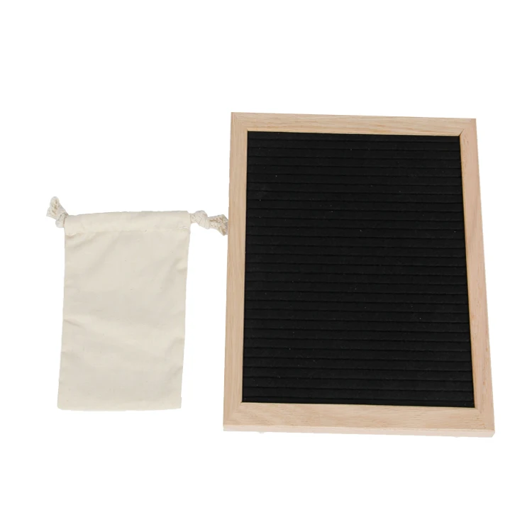 Amazon Hot Sale Oak Frame Black Felt Letter Board With Plastic Letters