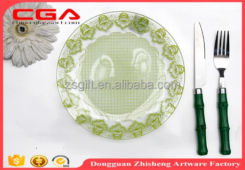 
Customized decal glass tableware Glass dishes&plates 
