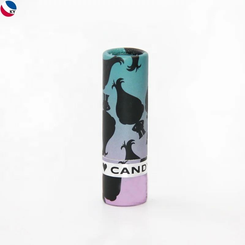 Paperboard Packaging  Lipstick Mini Paper Tube Custom Wholesale Tinted L Lipstick Paper Tube For Lip Balm