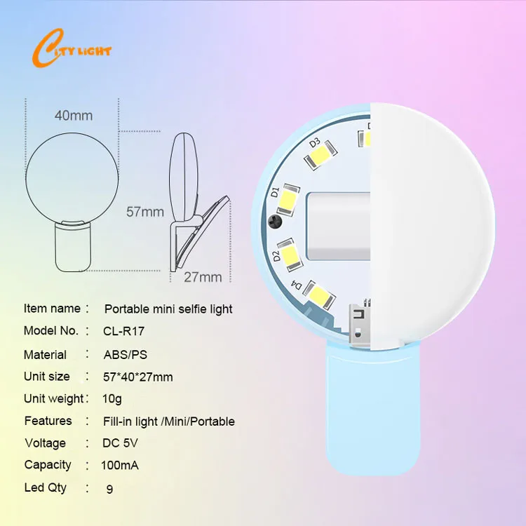 Fill light 9 leds Hot selling led selfie ring light
