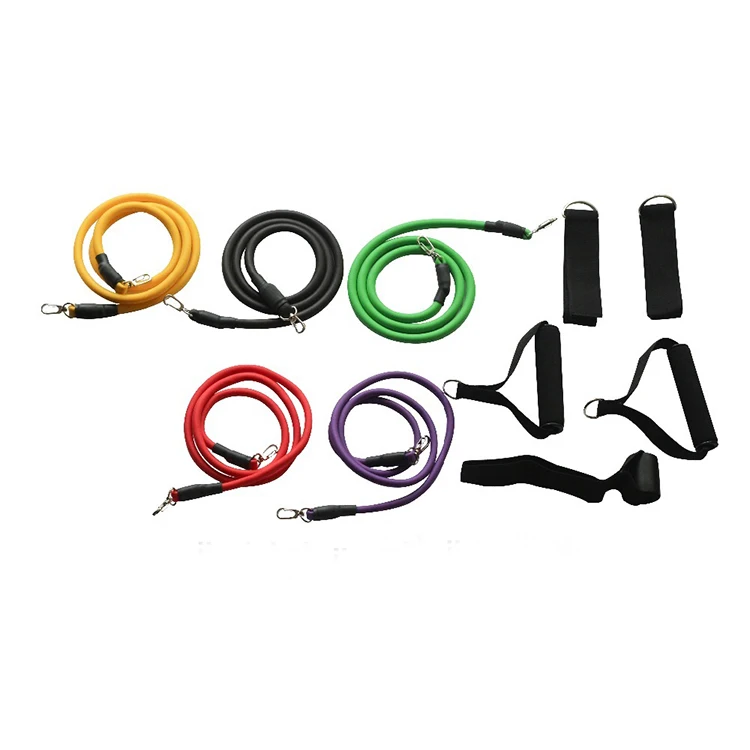 Newest wholesale promotion yoga accessories Latex Rope Fitness Exercise Chest Expand Wall Pulley Equipment