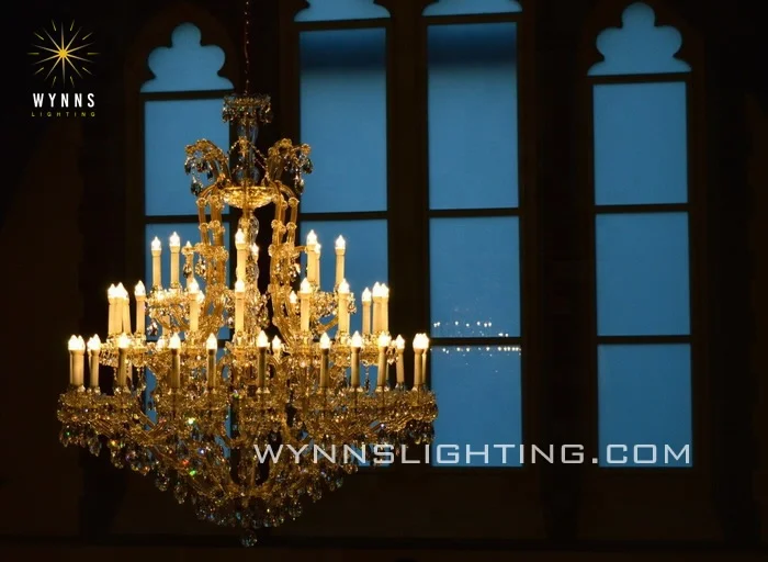 Maria Theresa Style Luxury Hotel Villa Crystal Chandelier Elegant Pendant Lights for Premium Interiors