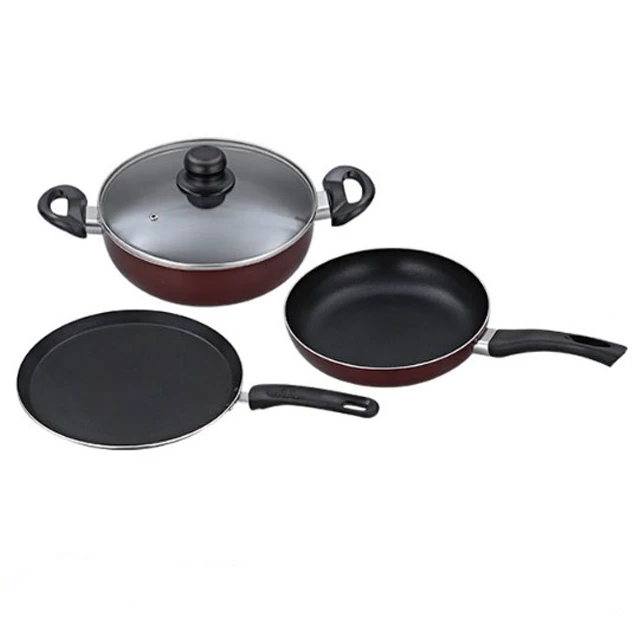 
8pcs cookware set/aluminum cooking pot with non stick and glass lid 