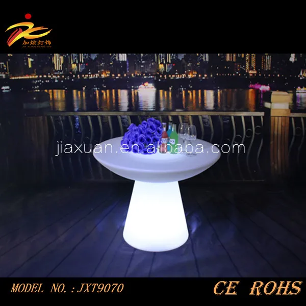 
CE&ROHS PE plastic furniture color changing led glass bar table for bar,party ects 