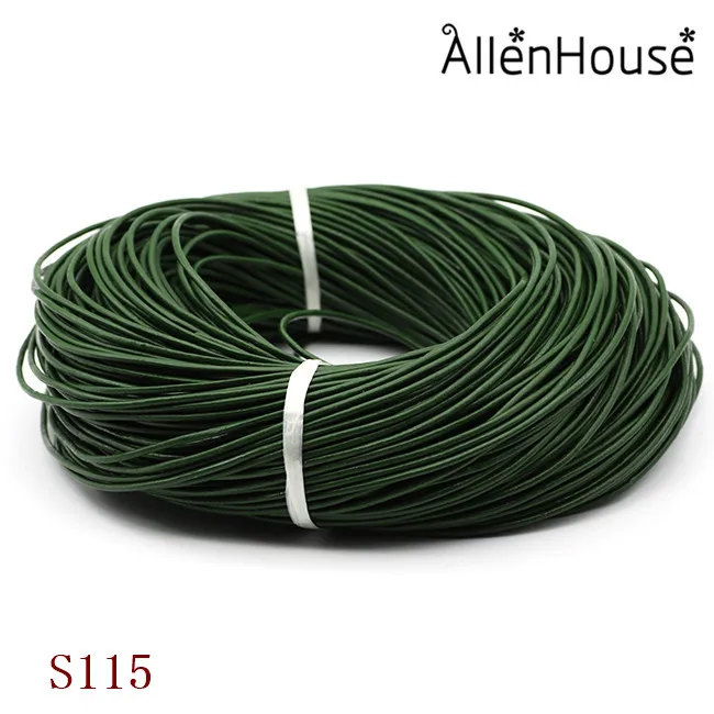 wholesale 100 yards/spool cheap black brown 1mm 1.5mm 2mm 3mm solid real leather cord lace for jewelry making