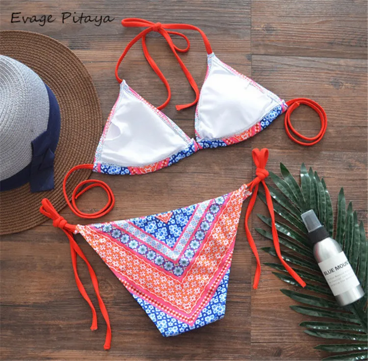 Chinese Factory Dropshipping 2018 New Instagram Aliexpress Thong Bikini Bottom g String Halter Tan Through Swimwear