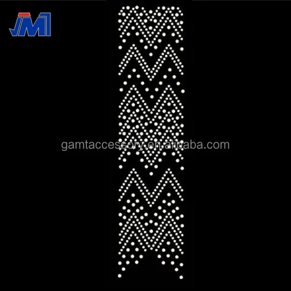 Fullbling rhinestone crystal hotfix cheer bow strip transfer