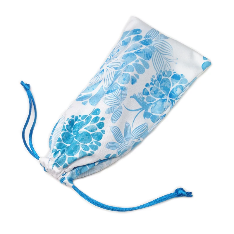 Сумка для очков на шнурке из микрофибры с принтом логотипа на заказ