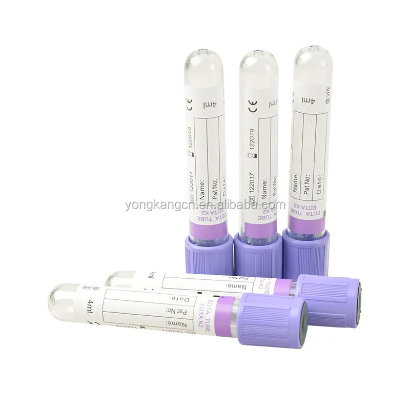 Medical safety vacutainer vacuum blood collection k2 k3 edta tube