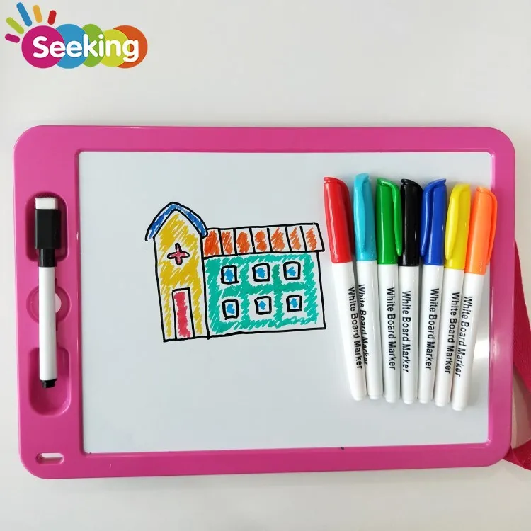 10 pack vivid color plastic tube wipe clean whiteboard marker pen