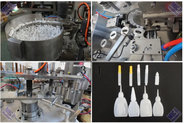 Semi-automatic AB White Cyanoacrylate Capping Liquid small 502 Adhesive Super Glue Filling Machine