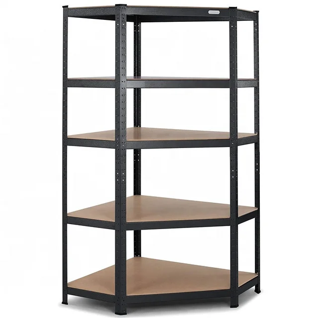 5 Tier Heavy Duty Garage Corner Shelving Adjustable Metal Storage Shelves Unit Boltless Rack 1325KGS