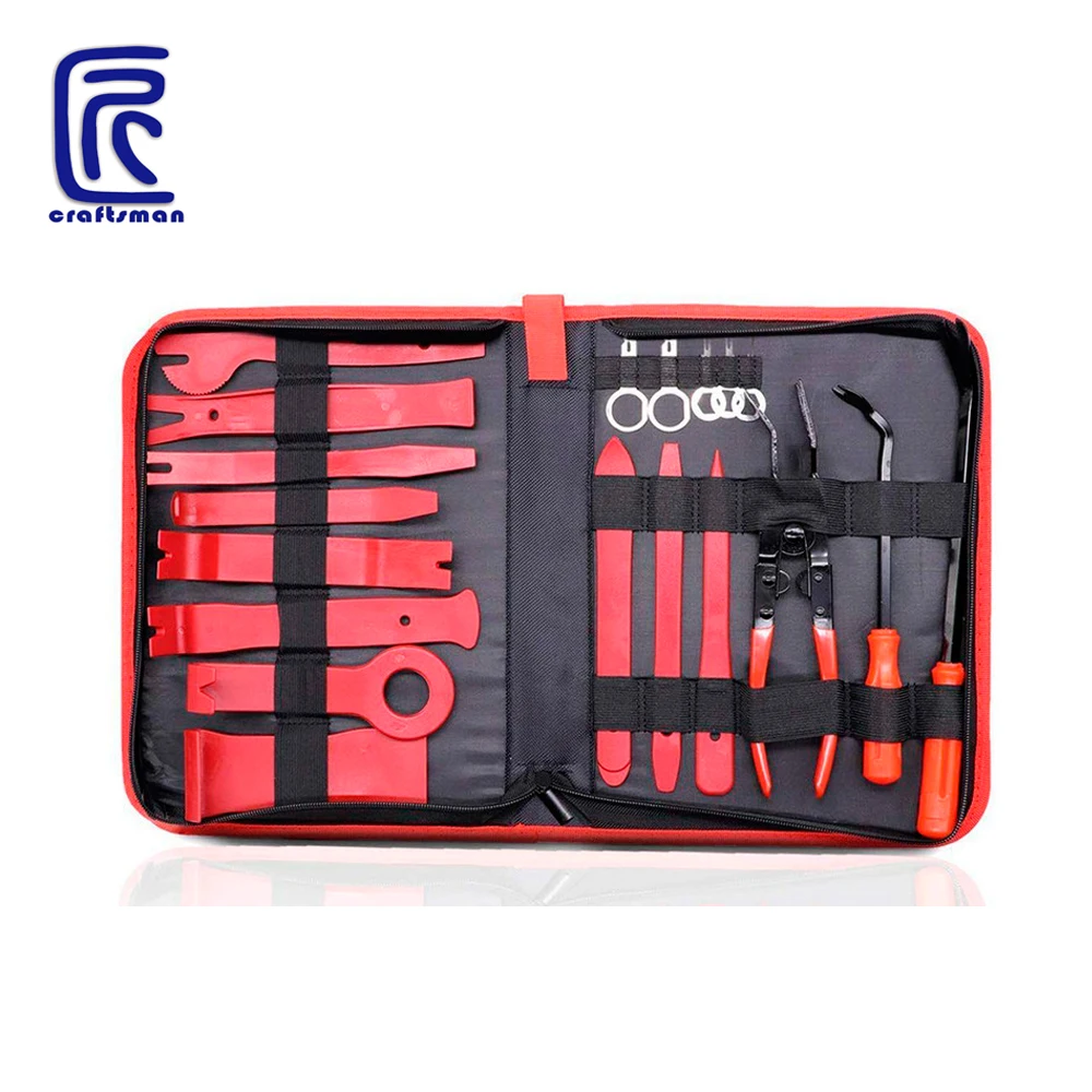 18pcs Nylon Trim Removal Tool Set for Car Panel Dash Audio Radio Removal Installer and Repair Pry Tool Kits with Storage Bag