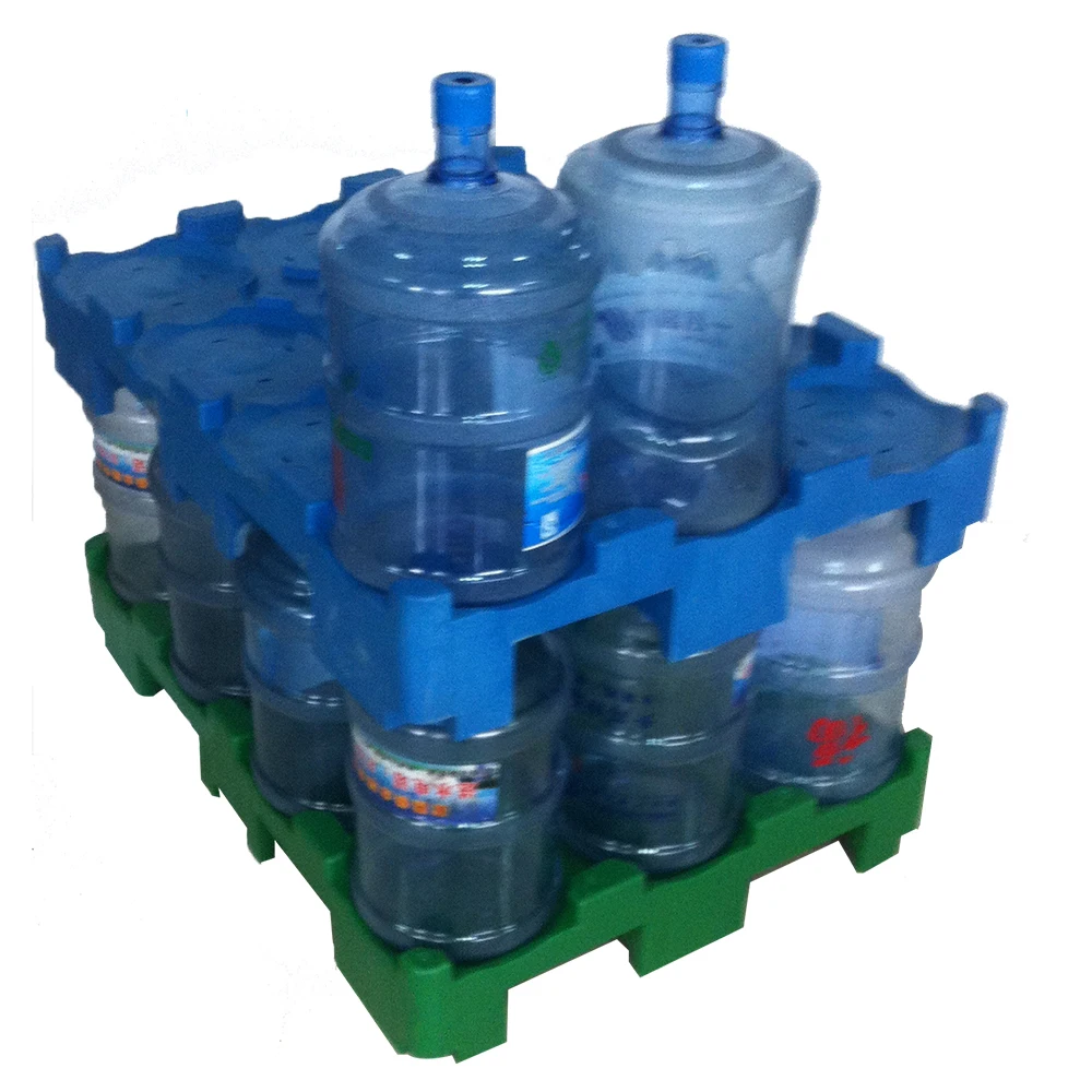 Hot Sale Heavy Duty Stackable  12pcs 5 GallonWater Bottle Plastic Pallet