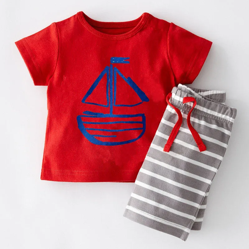 2016 fashion children clothing summer baby short sleeve cotton boy toddler sets clothes for boys kids