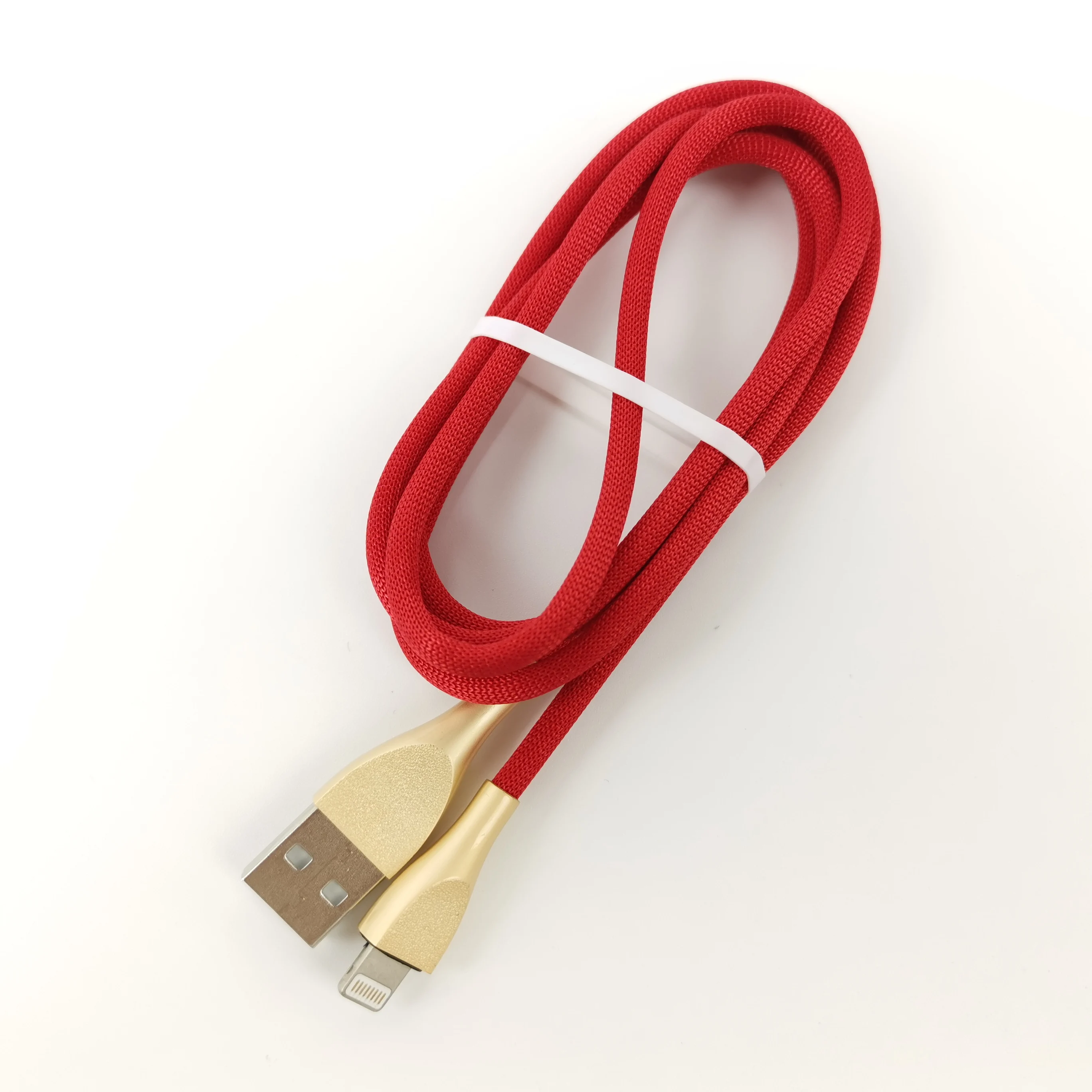 
Factory Price 2A Round 1 Meter Zinc Alloy Cloth Braid USB Data Transmission Charging Data Cable for iPhone Android USB Devices 