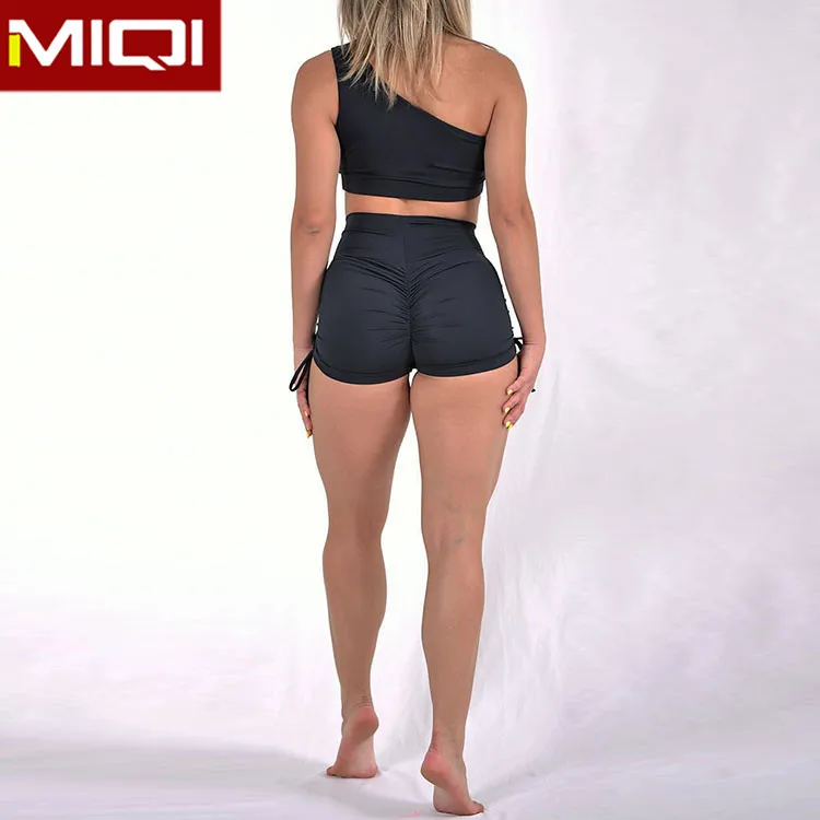 Logo Customized Bunny Scrunch Butt Shorts Side Womens Sexy Stringer Bum Booty Short