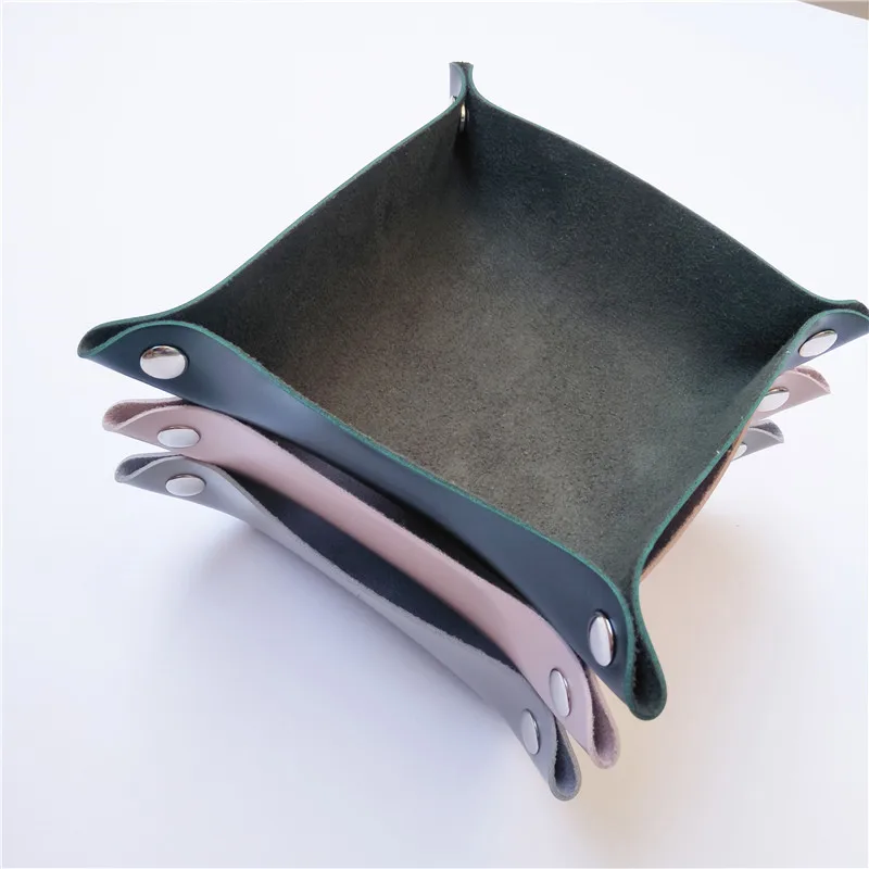 
Fashion Gifts Custom PU Leather Valet Tray For Storage 