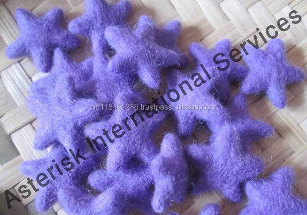 Handmade Felt Hearts /Felt Stars/Felt Shapes - 100% New Zealand Wool - Christmas Decoration-High Quality Hobby Craft Supplies