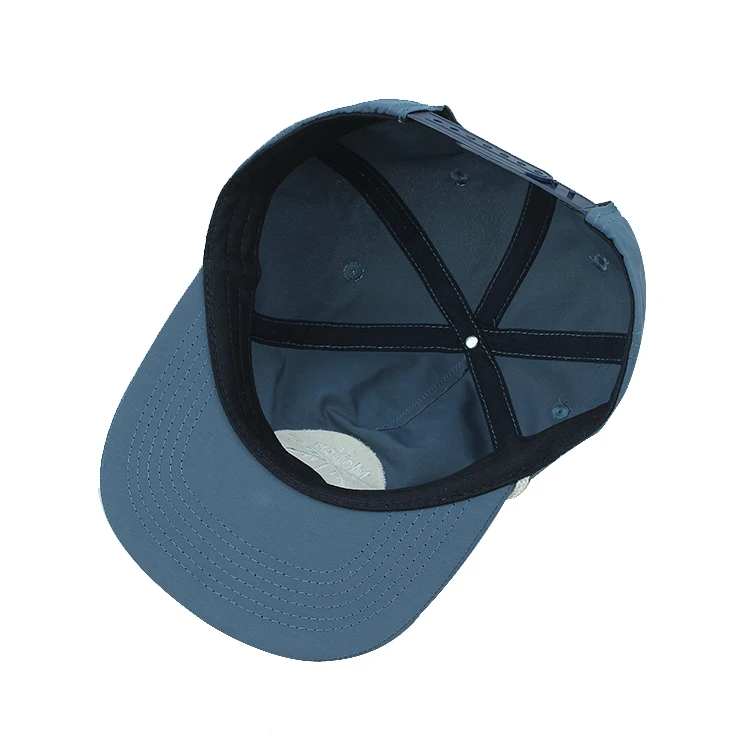 Nylon Unstructured 5 Panel Snapback Hat With Rope on Brim