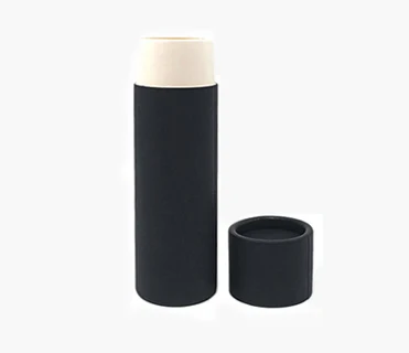 
0.5 oz Biodegradable White Kraft Cardboard Deodorant Push Up Paper Tube Packaging For Lip Balm 