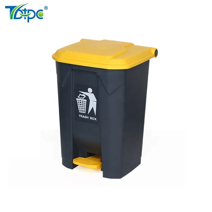 45L Gray Color Foot Pedal Plastic Trash Can garbage bin Recycle Waste Bins Wholesale