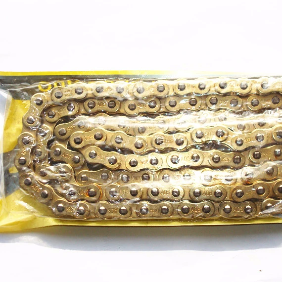 
Malaysia motorcycle parts 40mn steel reinforced copper plated 415H 120L motorcycle chain 