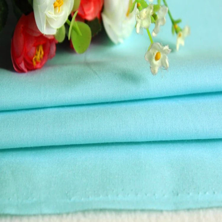 Silk 65 polyester 35 cotton bleached blend fabric for Garments and uniforms