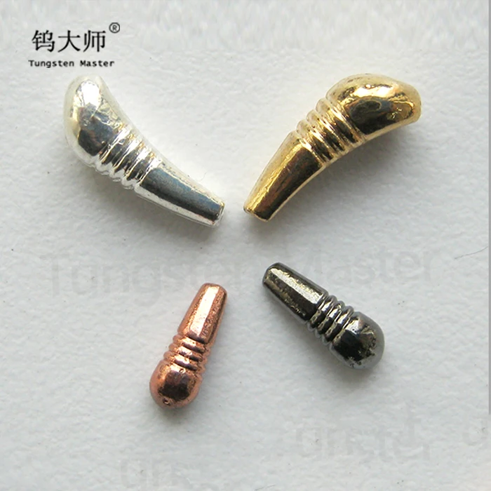 Multi-size and colors fly tying worm shape tungsten fishing beads for outdoor fishing