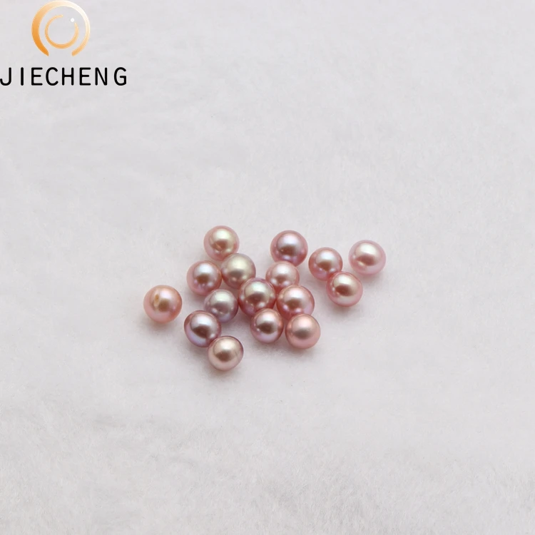 Wholesale 6-7mm near round shape aaa pearl beads no holes freshwater bulk loose pearls