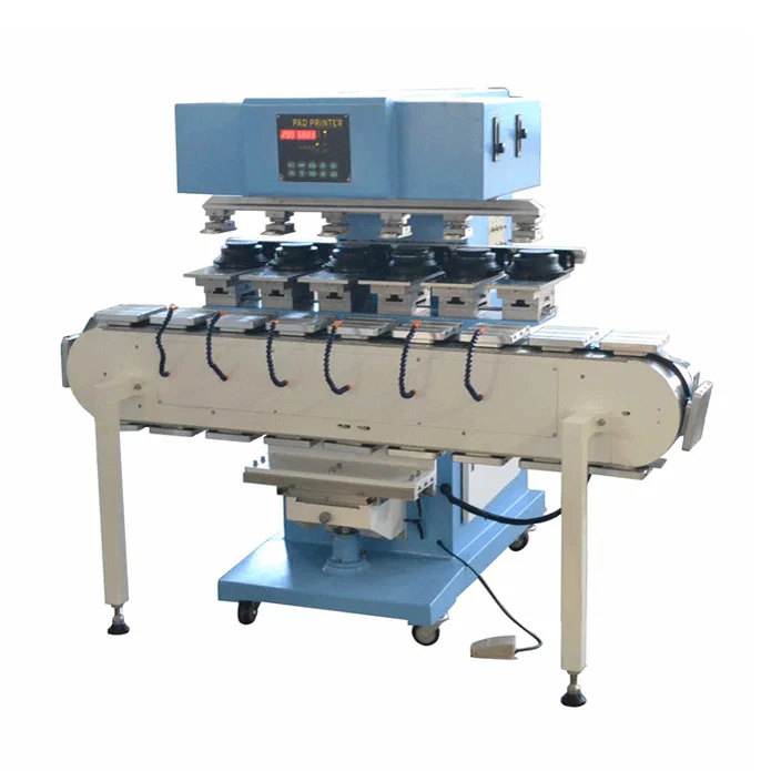Large-diameter sealed cup 6-color Pad printing machine with tank conveyer