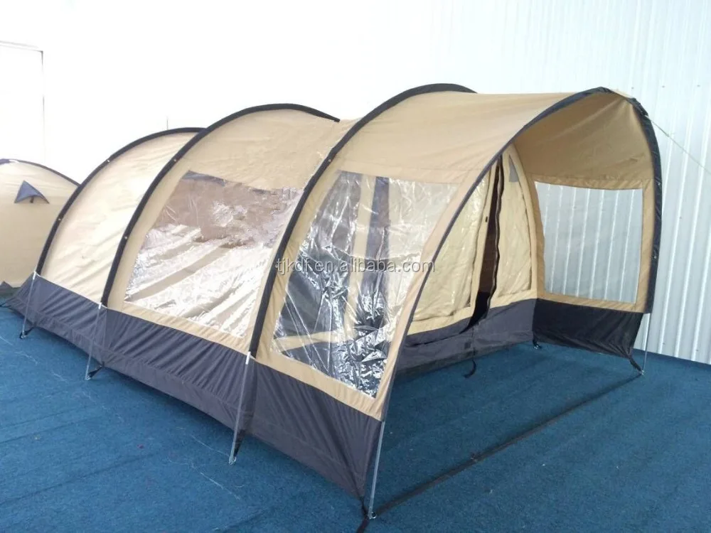 Wholesale 6 Person 3 Rooms Tunnel Folding Large Tents Camping Outdoor Camping Team Tent for Family