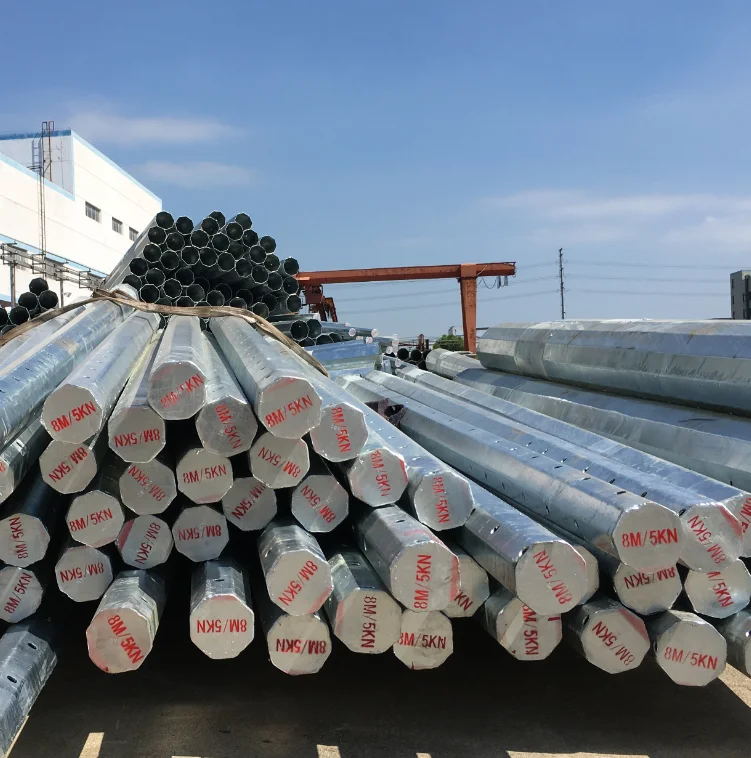 Многоугольный и круглый Африканский Электрический оцинкованный стальной полюс силовые полюсы