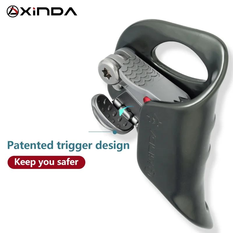 XINDA CE UIAA certified rock climbing 7075 aluminum chest ascender with foldable safety catch