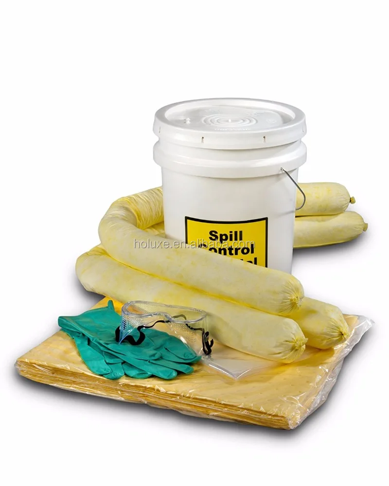 Chemical absorbent spill kits