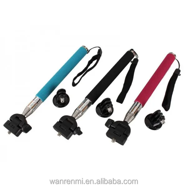 handheld monopod go pro digital camera phone with holder selfie stick