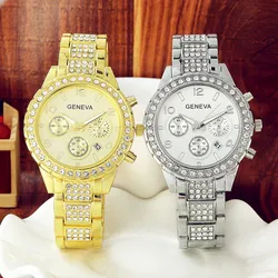 new style stone diamond beautiful geneva luxury lady watch bracelet watch women fashion watch wholesale