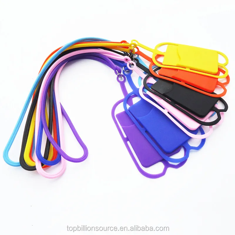 
2019 Trade fairs souvenir gift silicone lanyard cell phone holder 