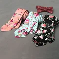 2016 New Brand Cotton Paisley Flower Dot Necktie 6cm Skinny Wedding Ties for Men Business Neckwear
