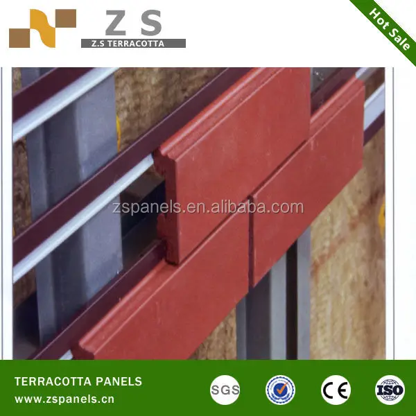 Dry hanging system fasade clinker full body split tile series,Decoration Clay material klinker facade tile, building clay tiles