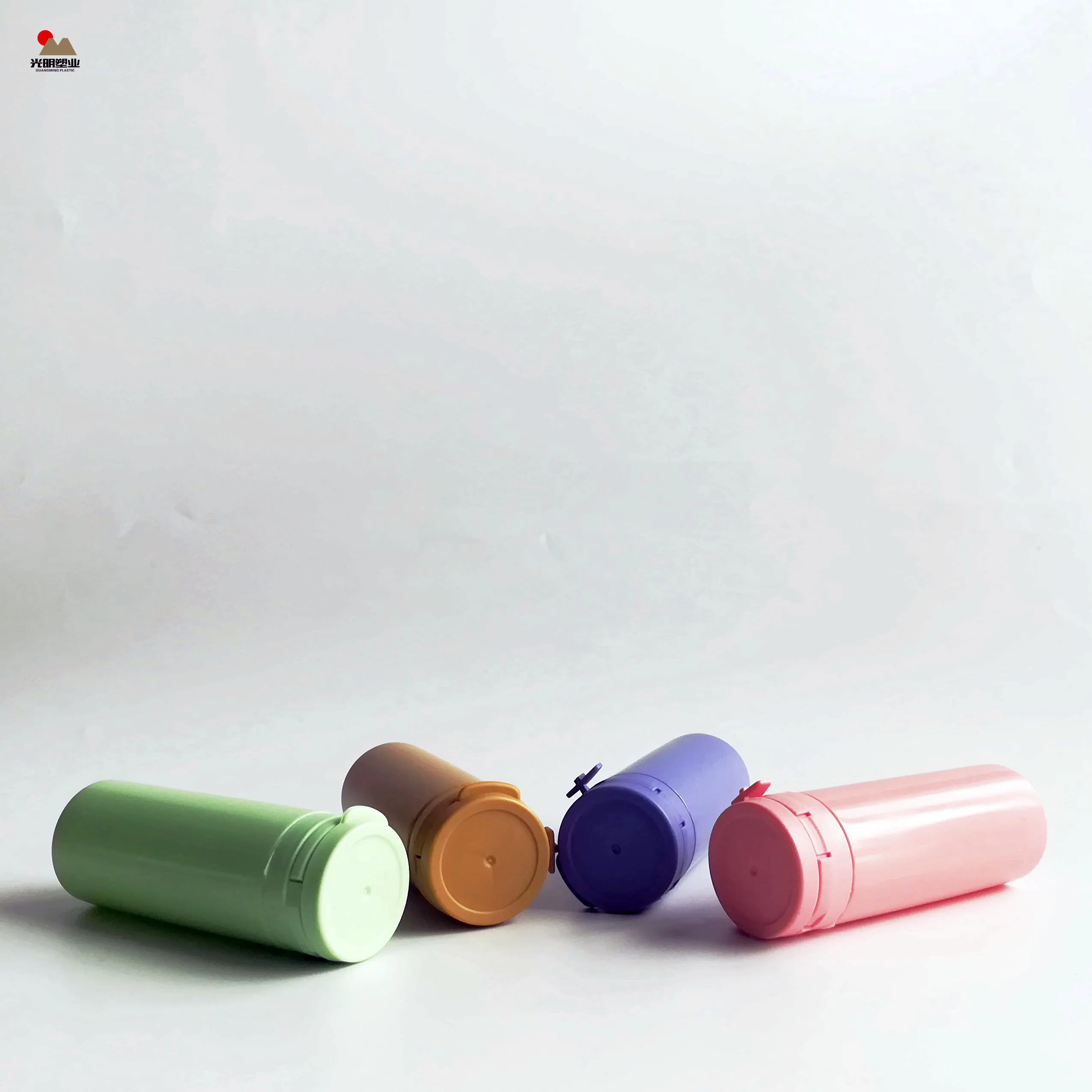 Customized colorful bubblegum 50ml PE chewing gum plastic containers