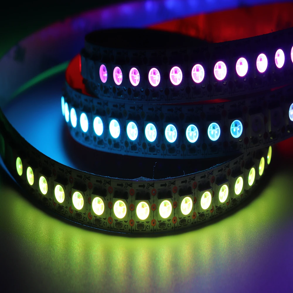 Многоцветная светодиодная лента SK6812 ws2812b rgb 5050 программируемая Светодиодная лампа
