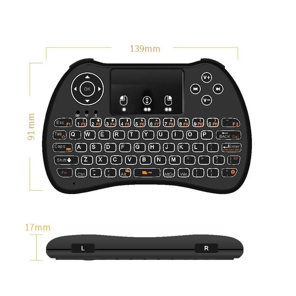Latest Ott Tv Box Mini Keyboard 3d Wireless Air Mouse High Quality H9 Mini Keyboard