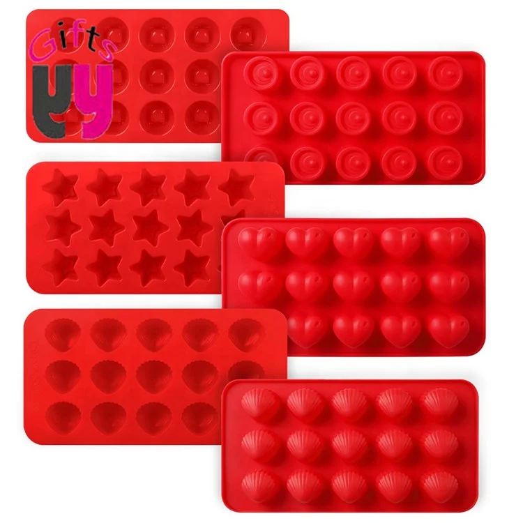 BPA free chocolate Jelly bean star shell heart molds silicone 3d silicone mold