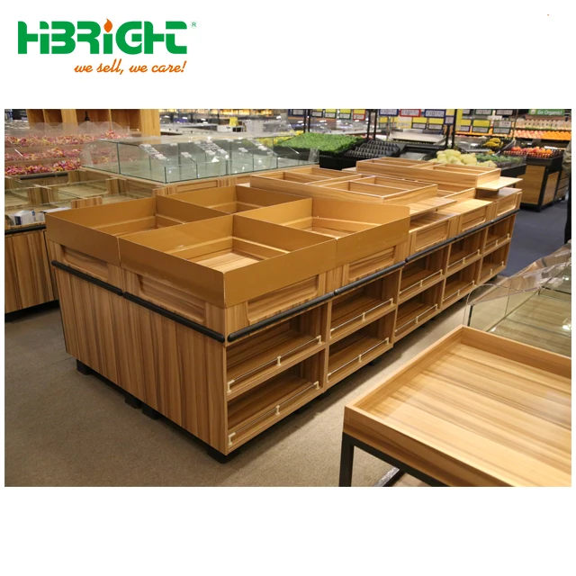 Good Price Two Layers Supermarket Vegetable and Fruit Shelf